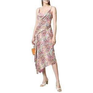 Sies Marjan Farrah Cocktail Dress croco print pink multicolor Sz 2